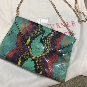 Elaine Turner Clutch with detachable Chain